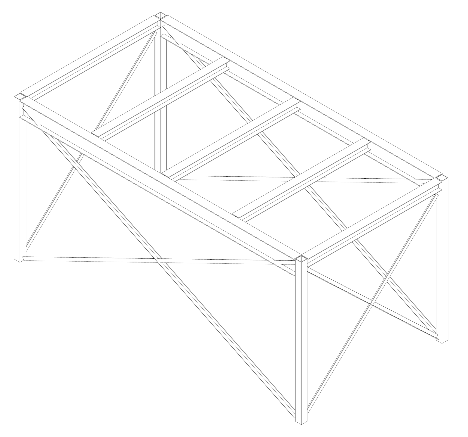 Revit 3D model of the steel platform